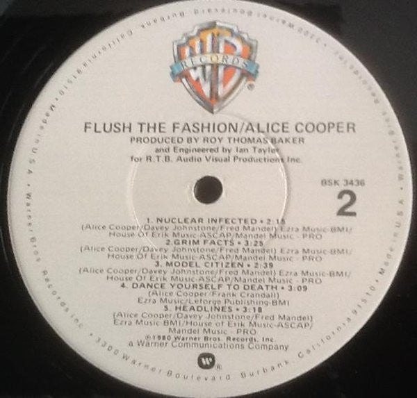 Alice Cooper (2) : Flush The Fashion (LP, Album, Ja)