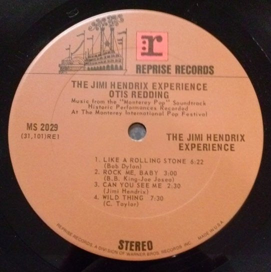 Otis Redding ● The Jimi Hendrix Experience : Historic Performances Recorded At The Monterey International Pop Festival (LP, Album, RP, San)