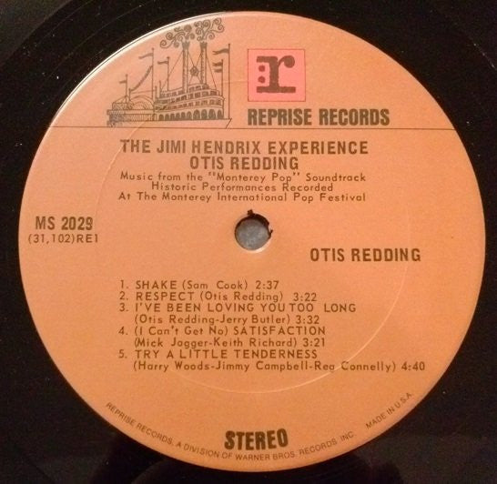 Otis Redding ● The Jimi Hendrix Experience : Historic Performances Recorded At The Monterey International Pop Festival (LP, Album, RP, San)