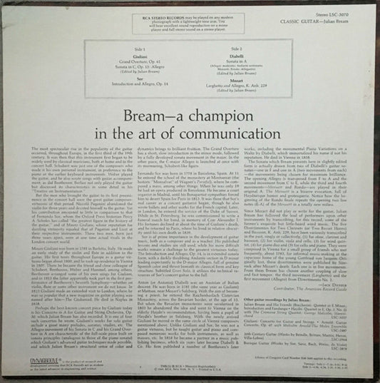 Julian Bream : Classic Guitar (LP, Album)