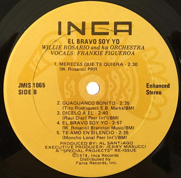 Willie Rosario Y Su Orquesta ,Vocals: Frankie Figueroa : El Bravo Soy Yo (LP, Album, RE)