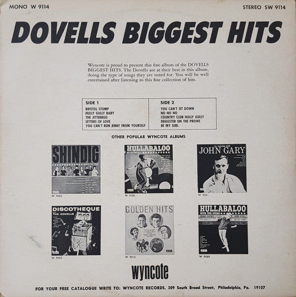 The Dovells : The Dovells Biggest Hits (LP, Album, Comp)
