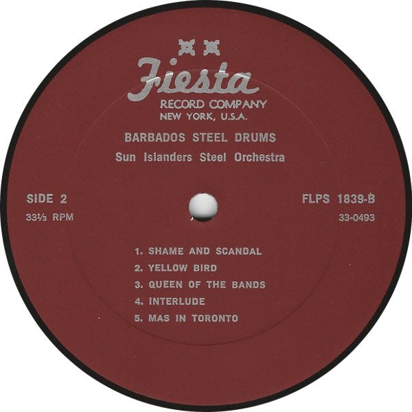 The Sun Islanders Steel Orchestra : Barbados Steel Drums (LP)