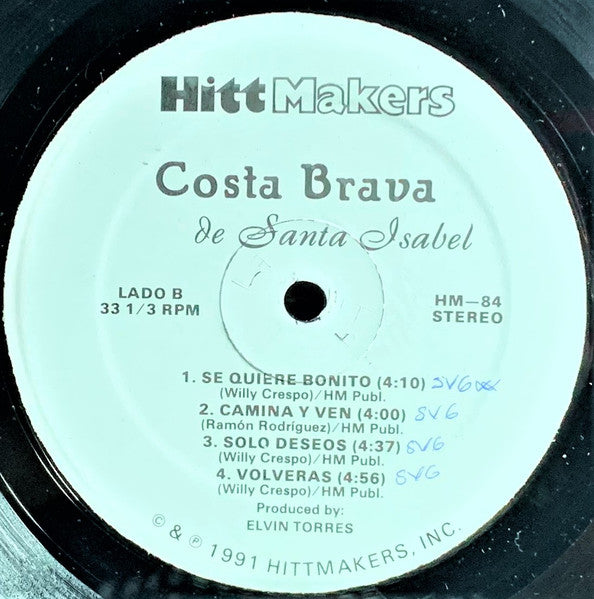 Costa Brava : De Santa Isabel (LP, Album)