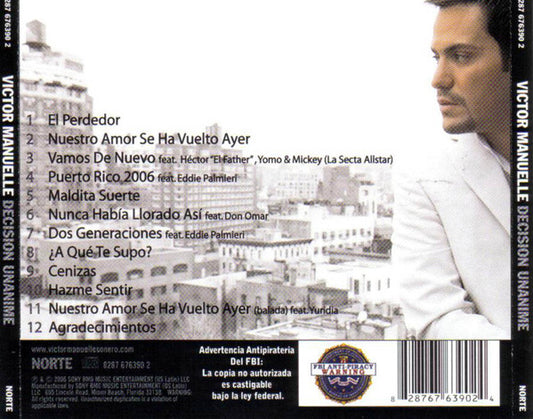 Victor Manuelle : Decisión Unánime (CD, Album)