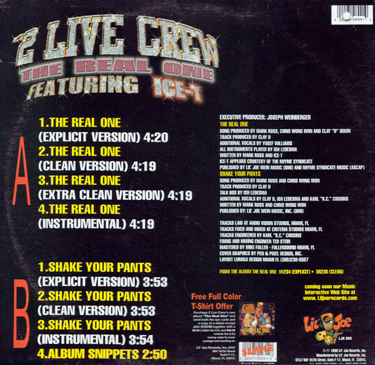 The 2 Live Crew Featuring Ice-T - The Real One vinyl record, 12" (Very Good Plus (VG+)) | Lulo Records