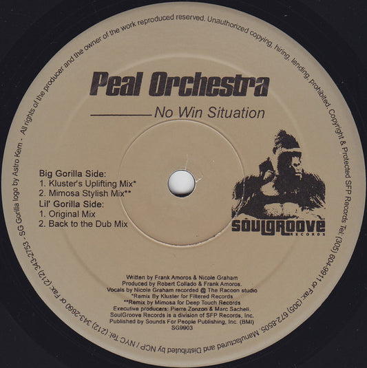 Peal Orchestra - No Win Situation vinyl record, 12" (Very Good Plus (VG+)) | Lulo Records