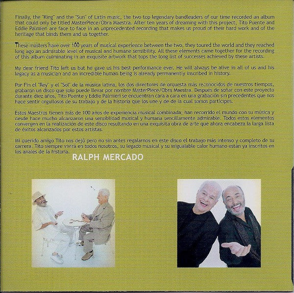 Tito Puente / Eddie Palmieri : Masterpiece / Obra Maestra (CD, Album)