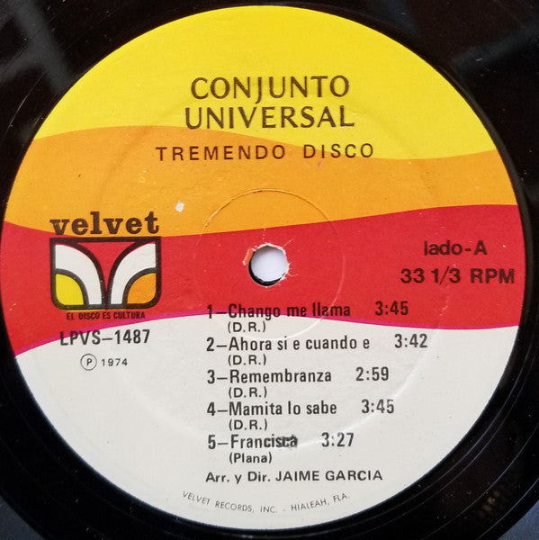 Conjunto Universal : Tremendo Disco (LP, Album)