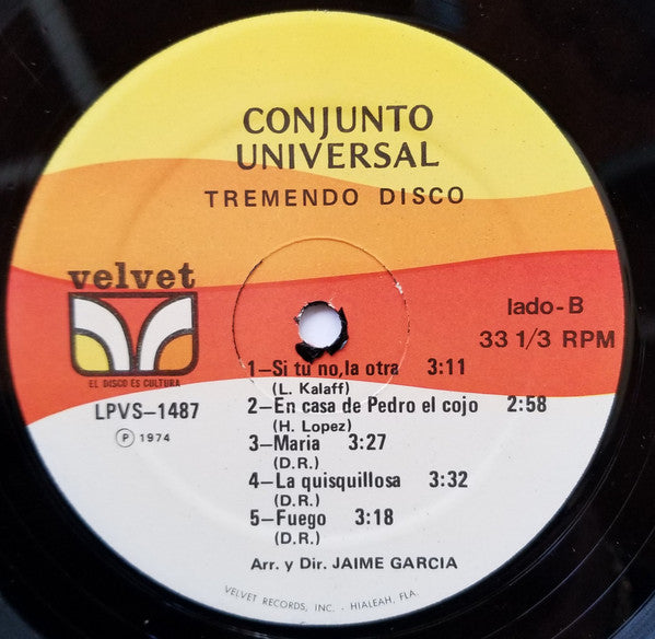 Conjunto Universal : Tremendo Disco (LP, Album)