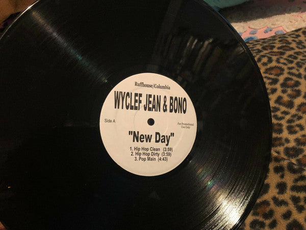 Wyclef Jean & Bono : New Day (12", Promo)