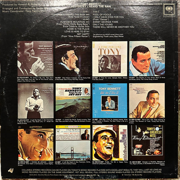 Tony Bennett : Yesterday I Heard The Rain (LP, Album)