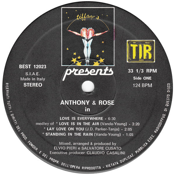 Anthony & Rose : Love Is Everywhere (12", Bla)