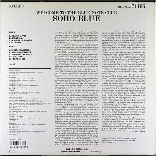 Various - Soho Blue - Welcome To The Blue Note Club vinyl record, LP (Near Mint (NM or M-)) | Lulo Records