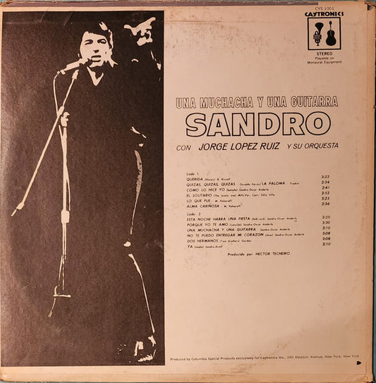 Sandro - Una Muchacha Y Una Guitarra vinyl record, LP (Very Good (VG)) | Lulo Records