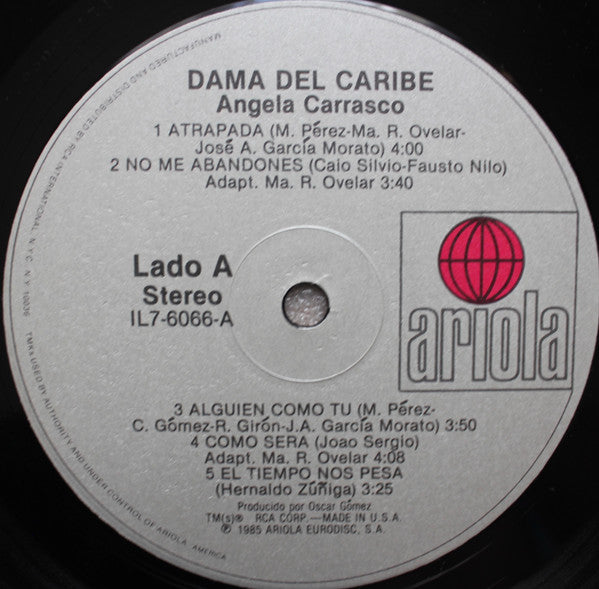 Angela Carrasco : Dama Del Caribe (LP, Album)