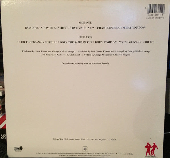 Wham! : Fantastic (LP, Album)