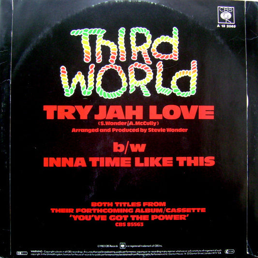 Third World - Try Jah Love / Inna Time Like This vinyl record, 12" (Near Mint (NM or M-)) | Lulo Records