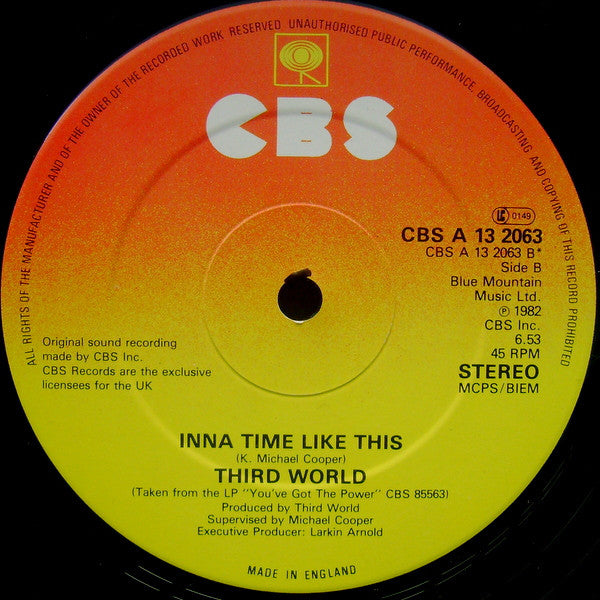 Third World : Try Jah Love / Inna Time Like This (12", Single)