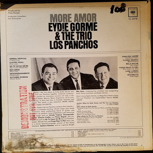 Eydie Gormé & Trio Los Panchos : More Amor (LP, Album, Mono)