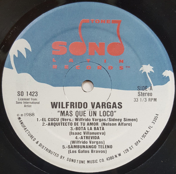 Wilfrido Vargas : Mas Que Un Loco (LP, Album)