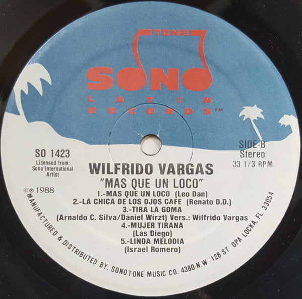 Wilfrido Vargas : Mas Que Un Loco (LP, Album)