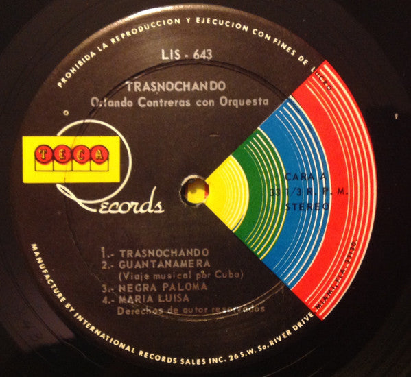 Orlando Contreras Y Orquesta : Trasnochando (LP, Album)