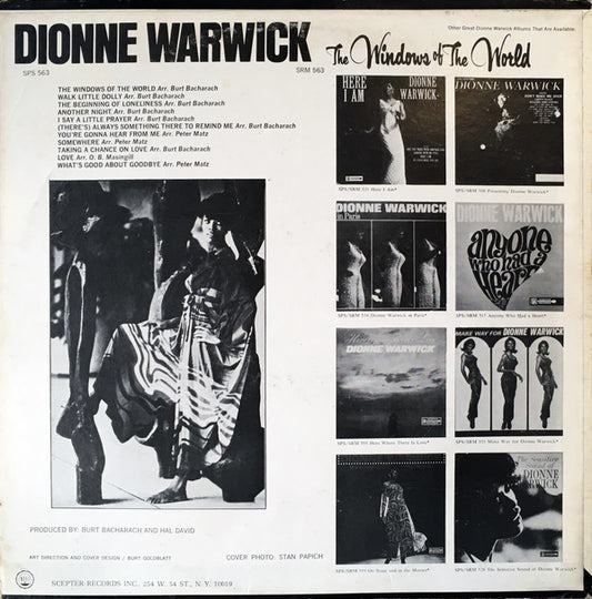 Dionne Warwick - The Windows Of The World vinyl record, LP (Very Good Plus (VG+)) | Lulo Records