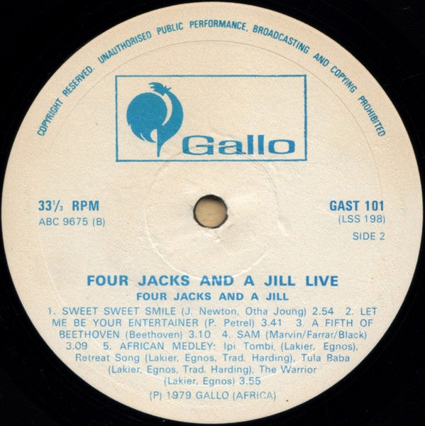 Four Jacks And A Jill : 4 Jacks And A Jill Live (LP, Album)