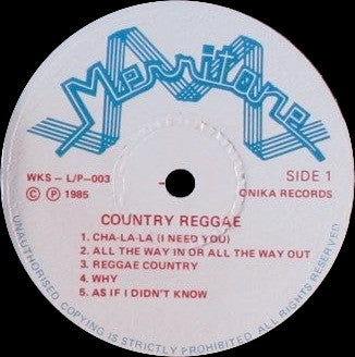 Cynthia Schloss : Country Reggae, Reggae Country (LP)