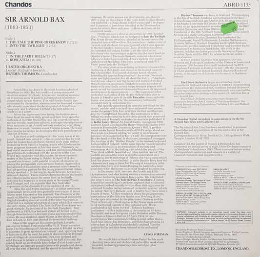 Arnold Bax - Bryden Thomson • Ulster Orchestra : Tone Poems Vol. 2 (LP)