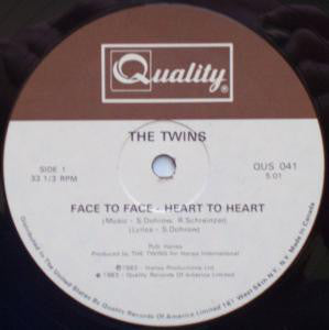The Twins : Face To Face - Heart To Heart (12", Single, Ltd)