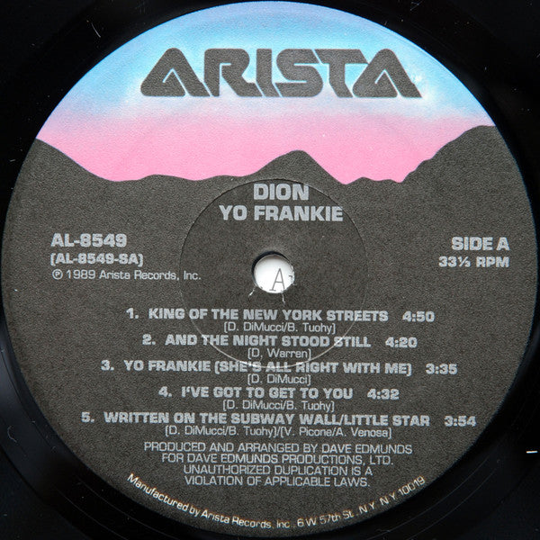 Dion (3) : Yo Frankie (LP, Album, EMW)