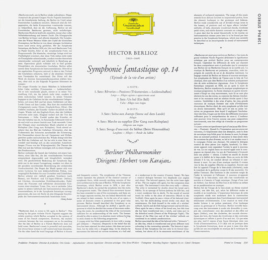 Hector Berlioz, Berliner Philharmoniker · Herbert von Karajan : Symphonie Fantastique (LP)