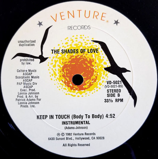 Shades Of Love - Keep In Touch (Body To Body) vinyl record, 12" (Near Mint (NM or M-)) | Lulo Records