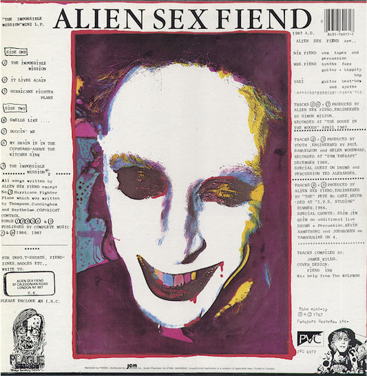 Alien Sex Fiend : The Impossible Mission Mini L.P. (LP, MiniAlbum)