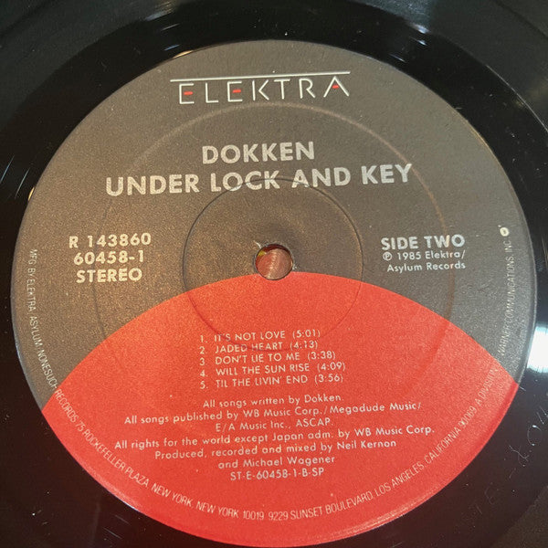 Dokken : Under Lock And Key (LP, Album, Club)