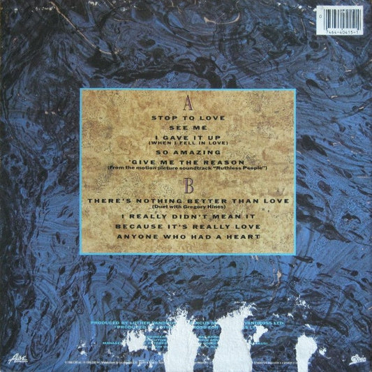 Luther Vandross : Give Me The Reason (LP, Album, EDP)