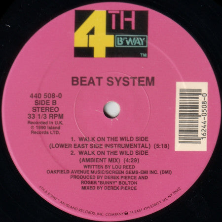 Beatsystem : Walk On The Wild Side (12")