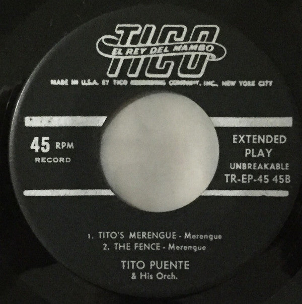 Tito Puente And His Orchestra : Merengue's & Cha Cha Cha's (7", EP)