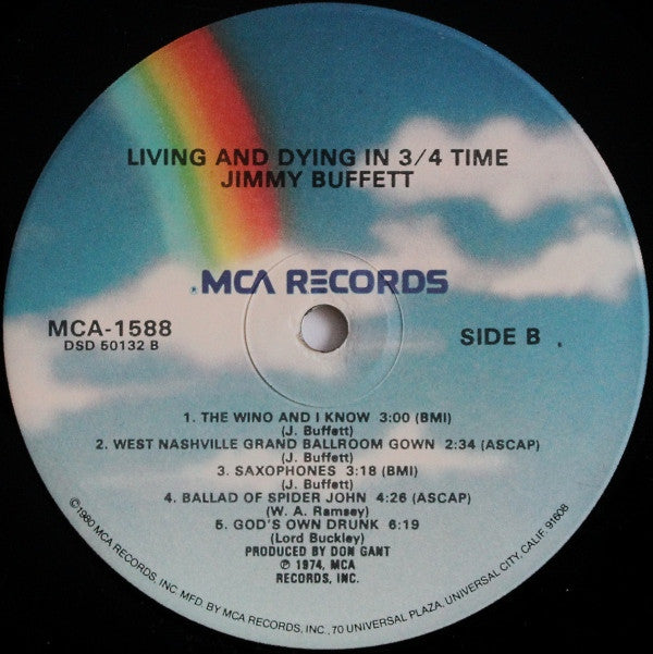 Jimmy Buffett : Living And Dying In 3/4 Time (LP, Album, RE)