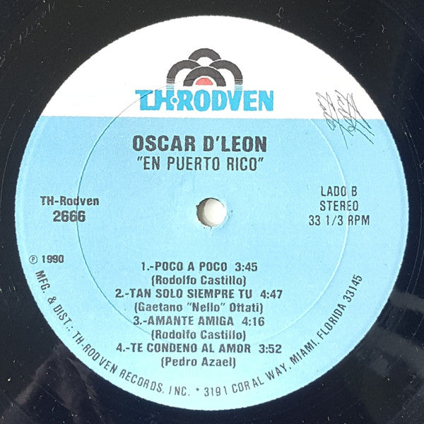 Oscar D'Leon* : En Puerto Rico (LP, Album)