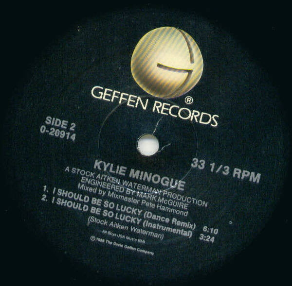 Kylie Minogue : I Should Be So Lucky (12", Maxi)