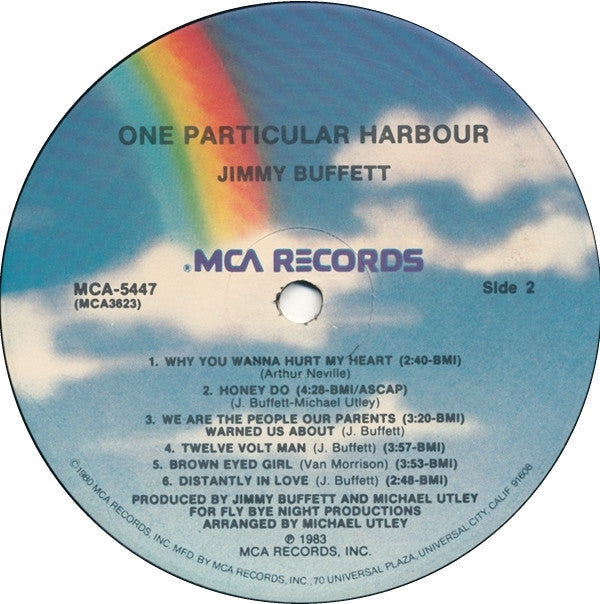 Jimmy Buffett : One Particular Harbour (LP, Album, Pin)