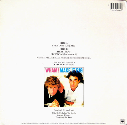 Wham! - Freedom vinyl record, 12" (Mint (M)) | Lulo Records