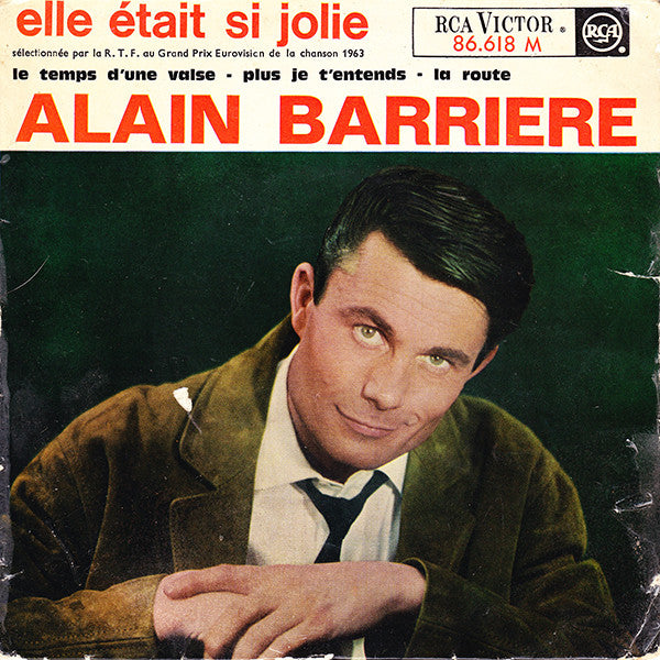 Alain Barrière : Elle Était Si Jolie (7", EP, Mono, RE, Jul)