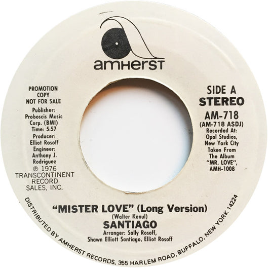 Shawn Elliott : Mister Love (7", Promo)