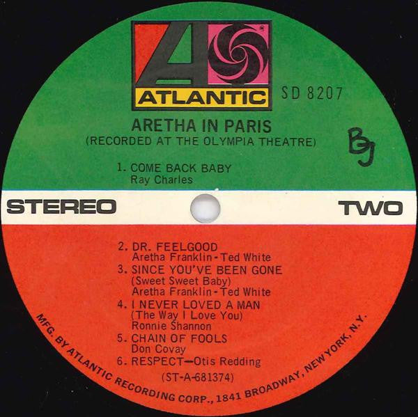 Aretha Franklin : Aretha In Paris (LP, Album)