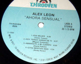 Alex Leon (2) : Ahora Sensual (LP, Album)