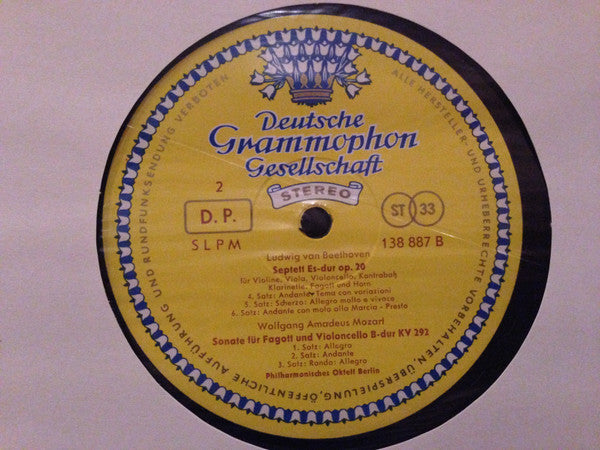 Ludwig van Beethoven, Philharmonisches Oktett Berlin : Septett Es-Dur Op. 20 (LP)